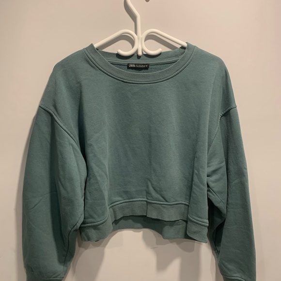 Green Zara Crewneck Size Large - Picture 3 of 3
